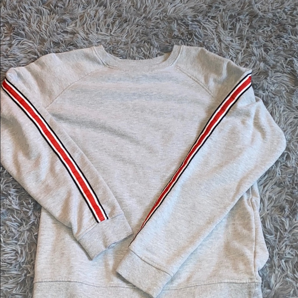 Grey oversized crew neck